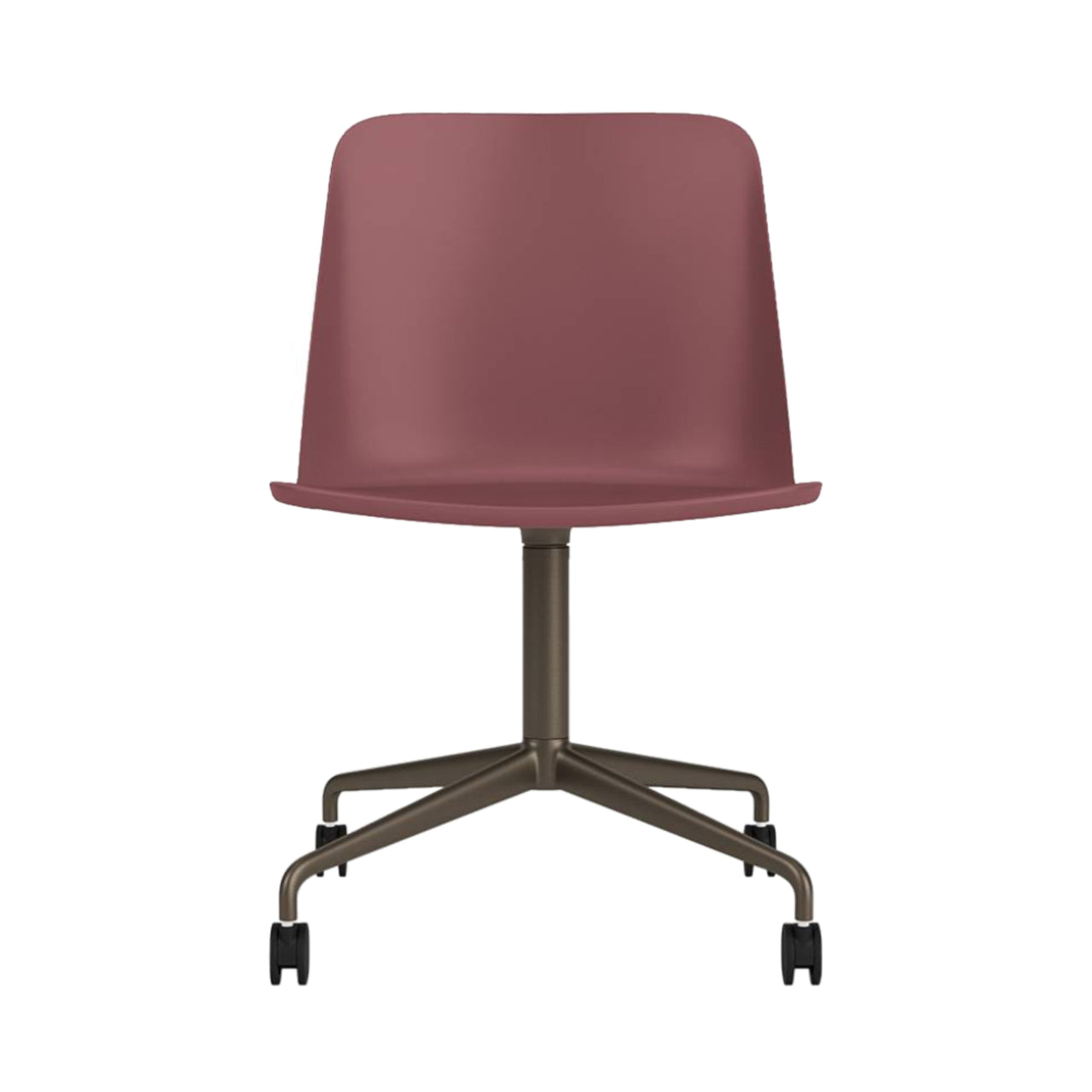 Rely Chair HW21: Red Brown + Bronzed