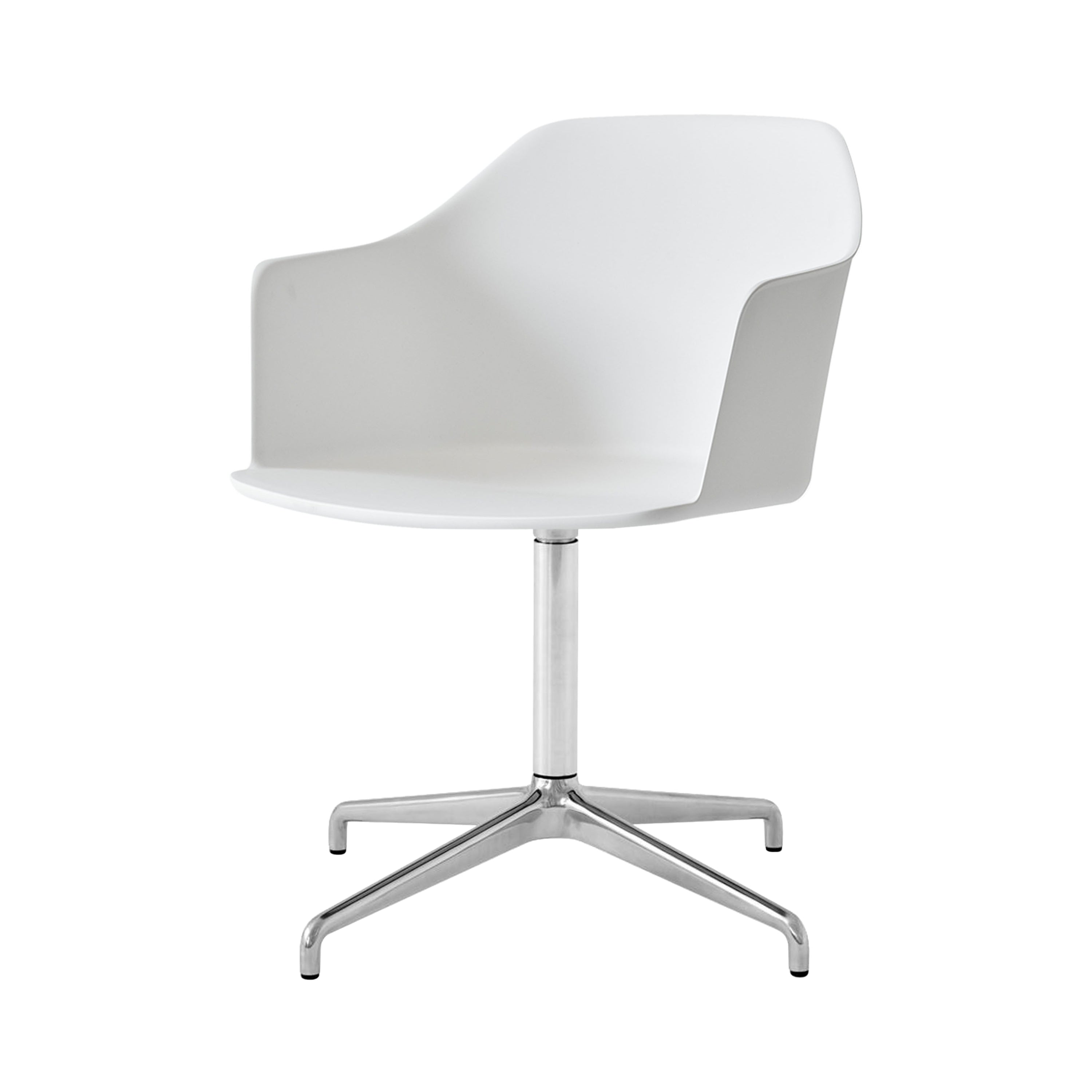 Rely Chair HW38: White + Polished Aluminum