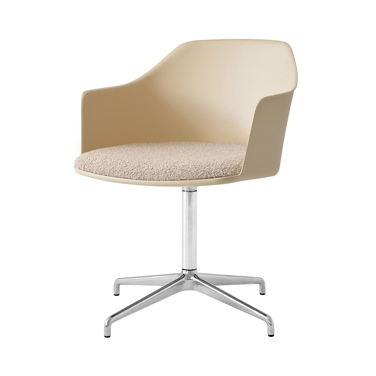 Rely Chair HW39: Polished Aluminum + Beige Sand