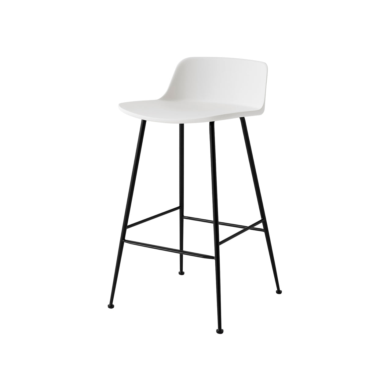 Rely Bar + Counter Lowback Stool: HW81 + HW86 + Counter (HW81) + White + Black