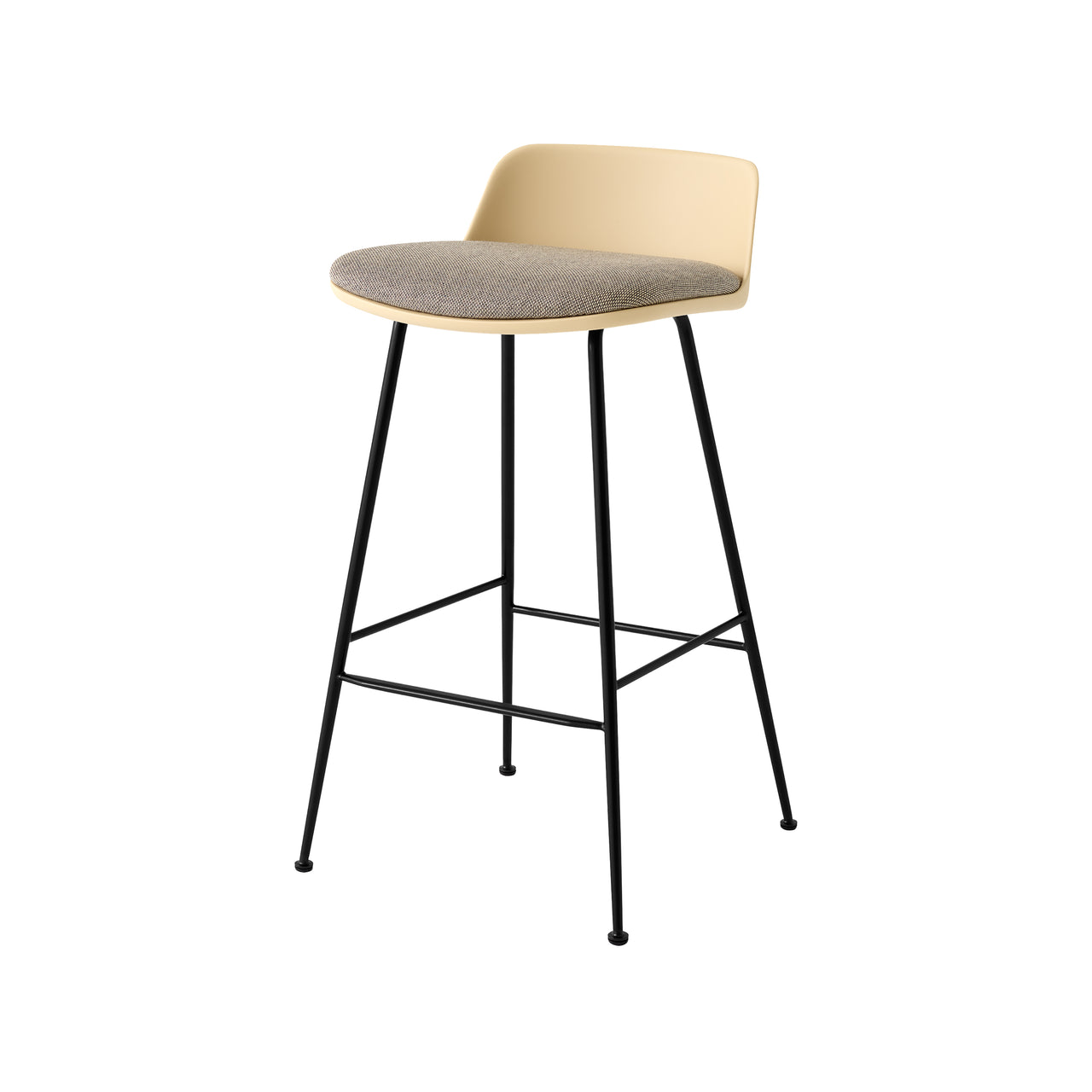 Rely Counter Stool: HW82 + Beige Sand + Black