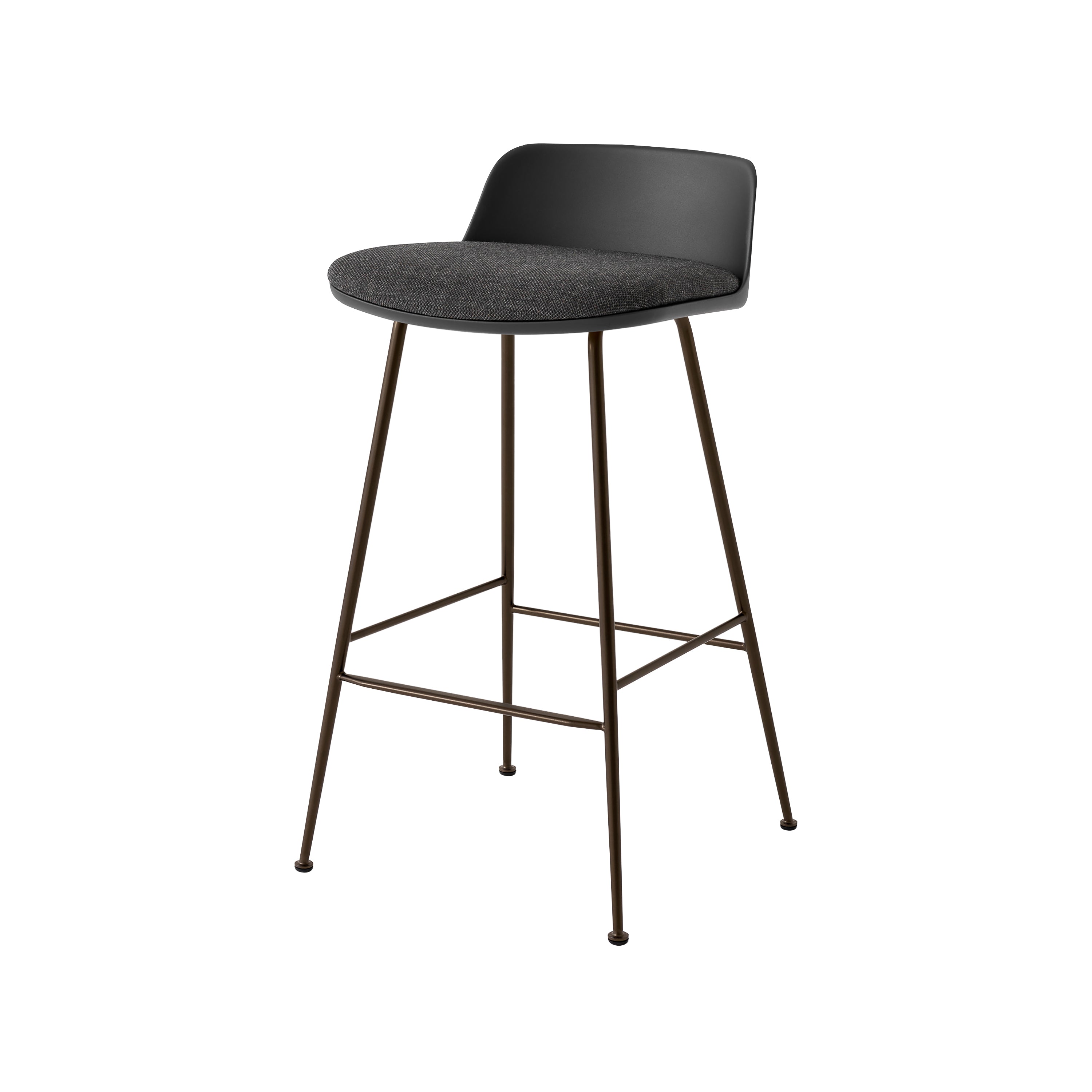 Rely Counter Stool: HW82 + Black + Bronzed