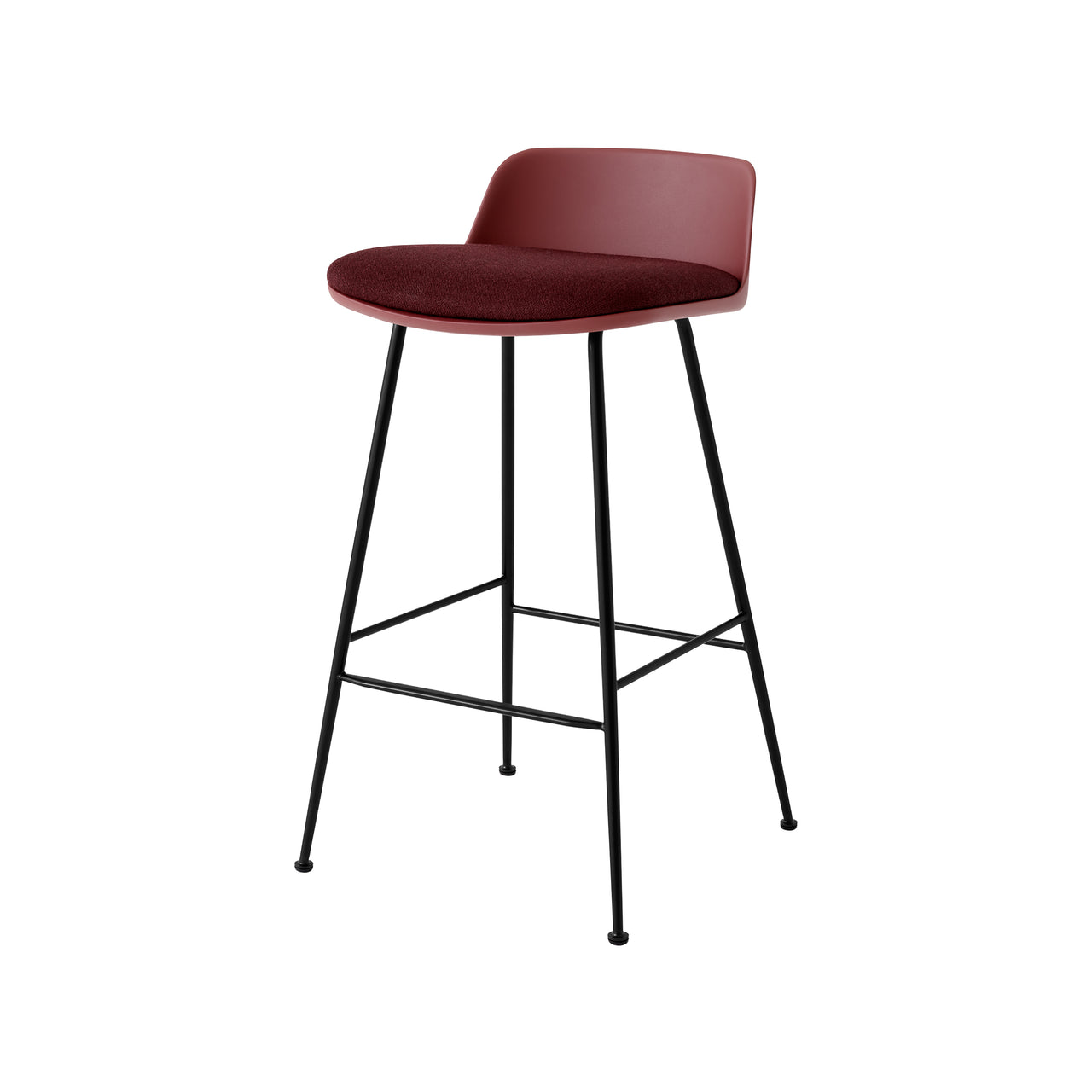Rely Counter Stool: HW82 + Red Brown + Black
