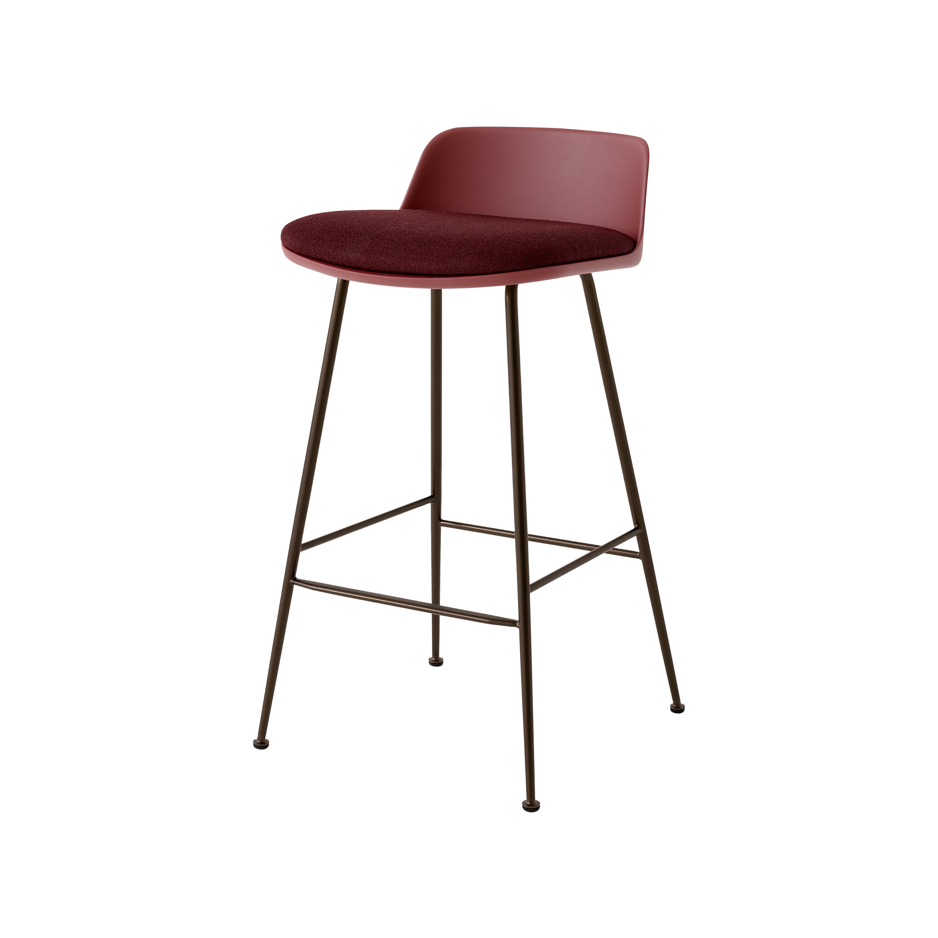 Rely Counter Stool: HW82 + Red Brown + Bronzed