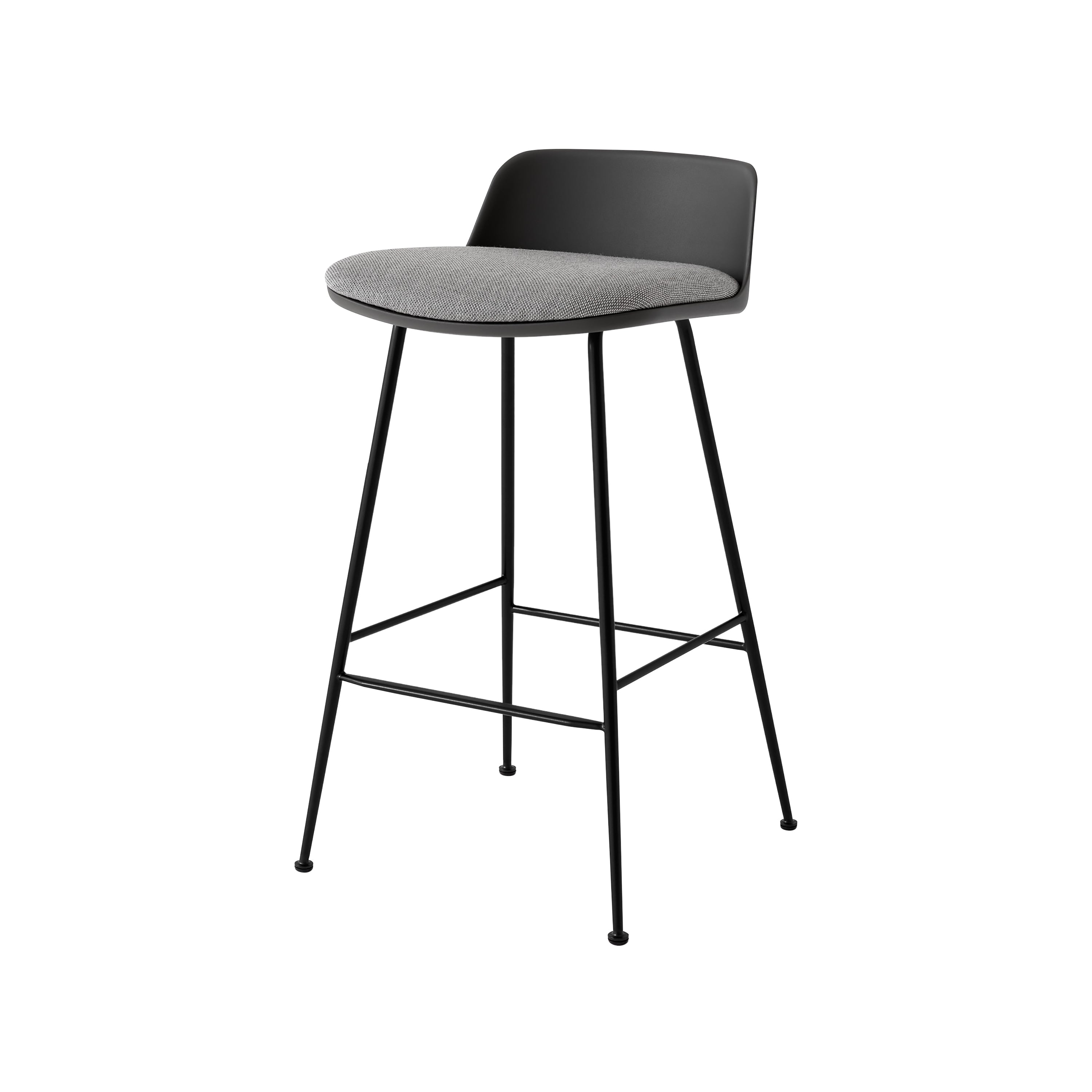 Rely Counter Stool: HW82 + Stone Grey + Black