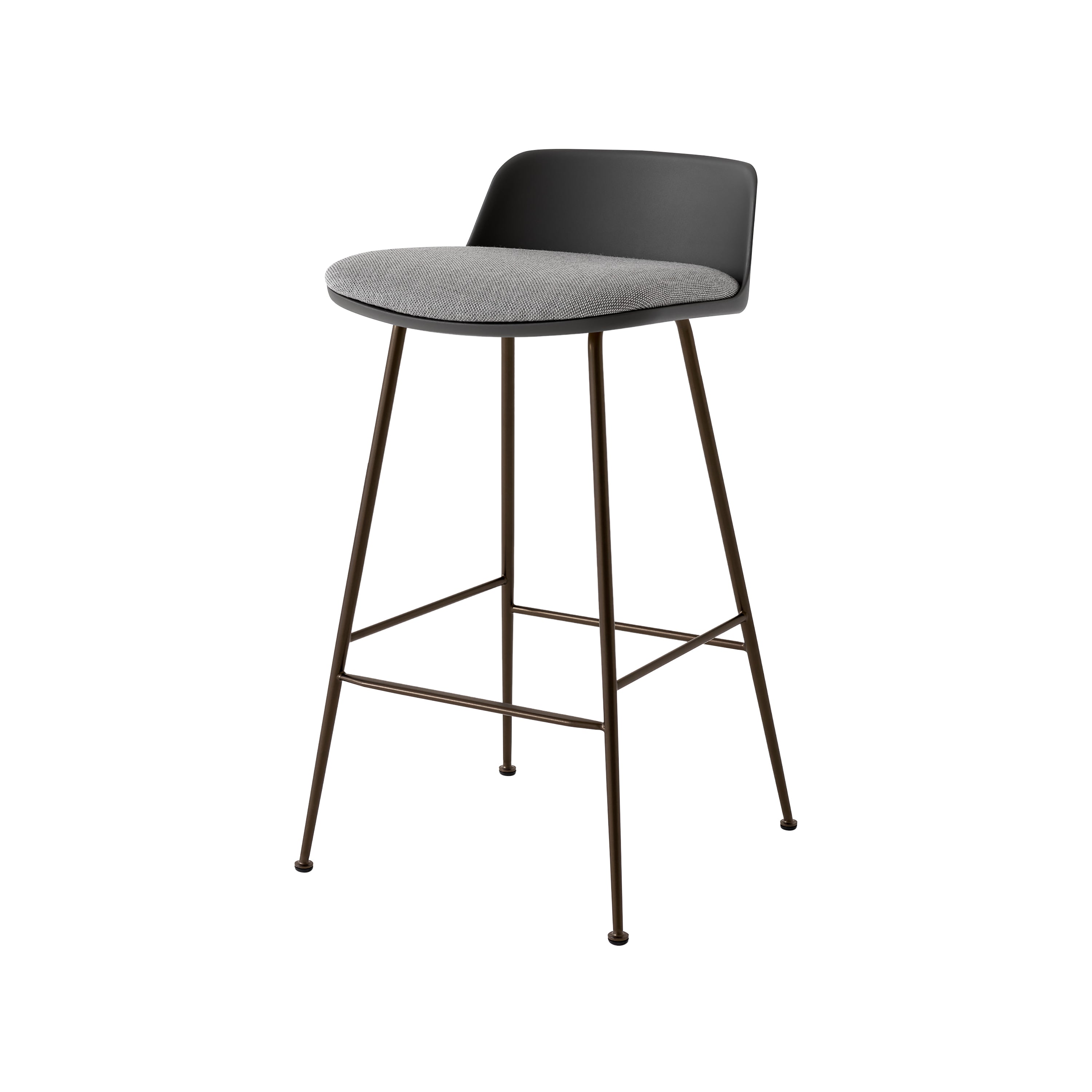 Rely Counter Stool: HW82 + Stone Grey + Bronzed