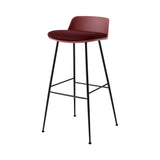 Rely Bar Stool: HW87 + Red Brown + Black