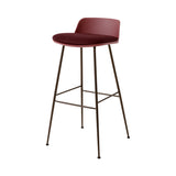 Rely Bar Stool: HW87 + Red Brown + Bronzed