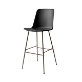 Rely Bar + Counter Highback Chair: HW91 + HW96 + Bar (HW96) + Black + Bronzed