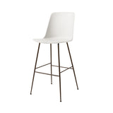 Rely Bar + Counter Highback Chair: HW91 + HW96 + Bar (HW96) + White + Bronzed