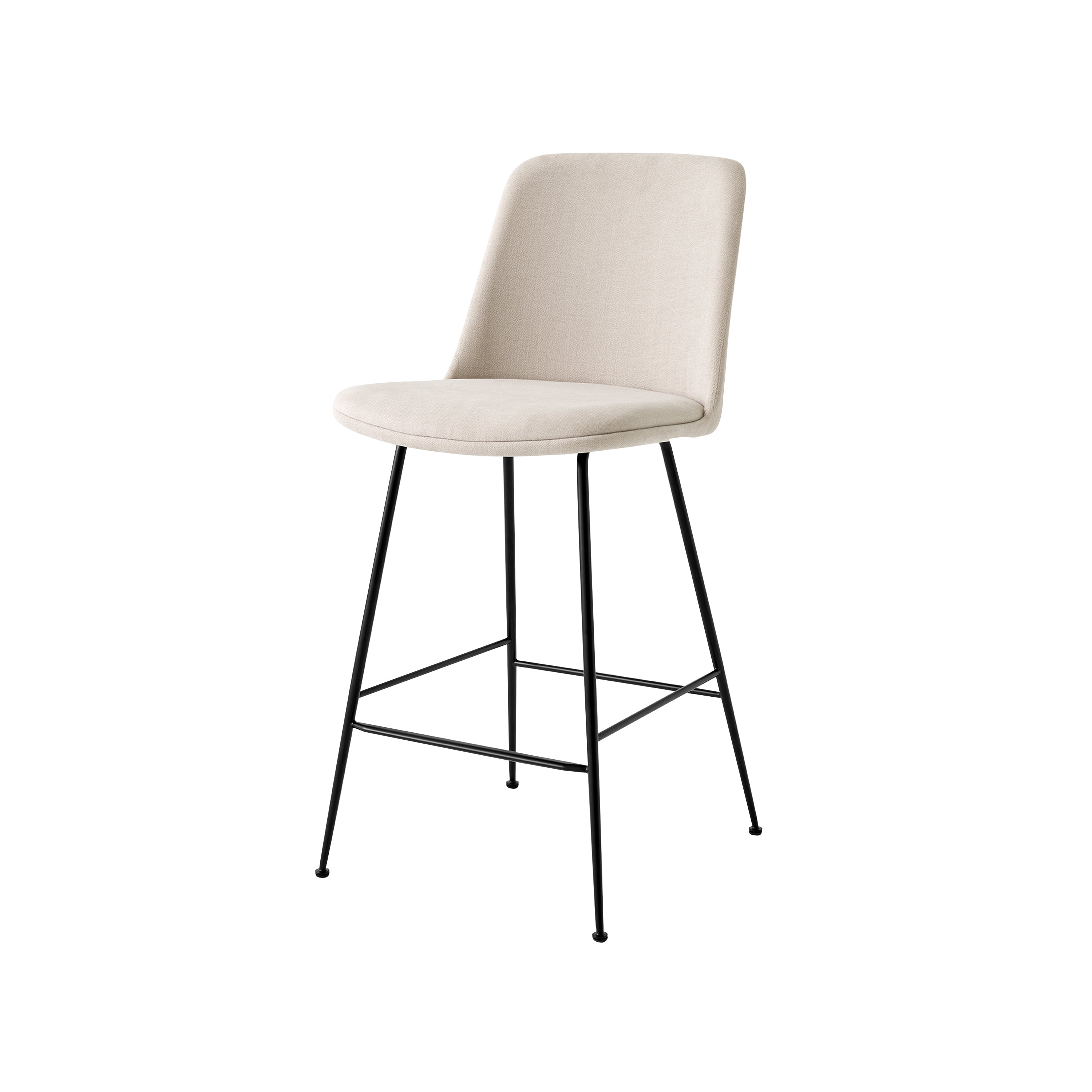 Rely Bar + Counter High Backrest Chair: HW99 + HW94 + Counter (HW94) + Black