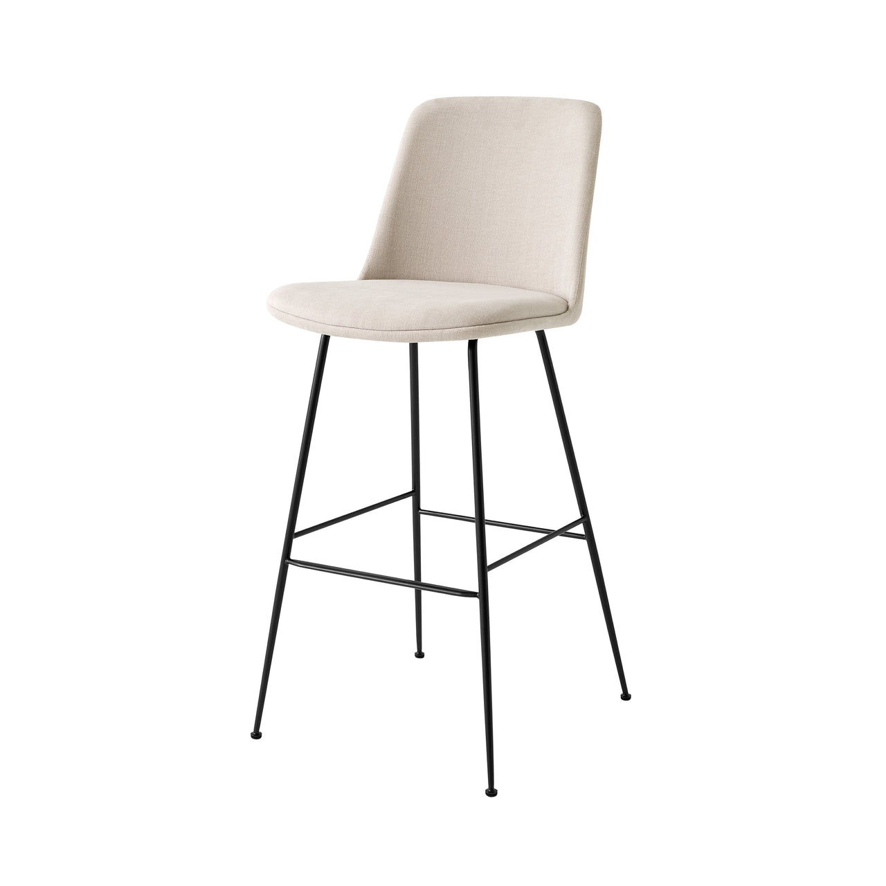Rely Bar + Counter High Backrest Chair: HW99 + HW94 + Bar (HW99) + Black