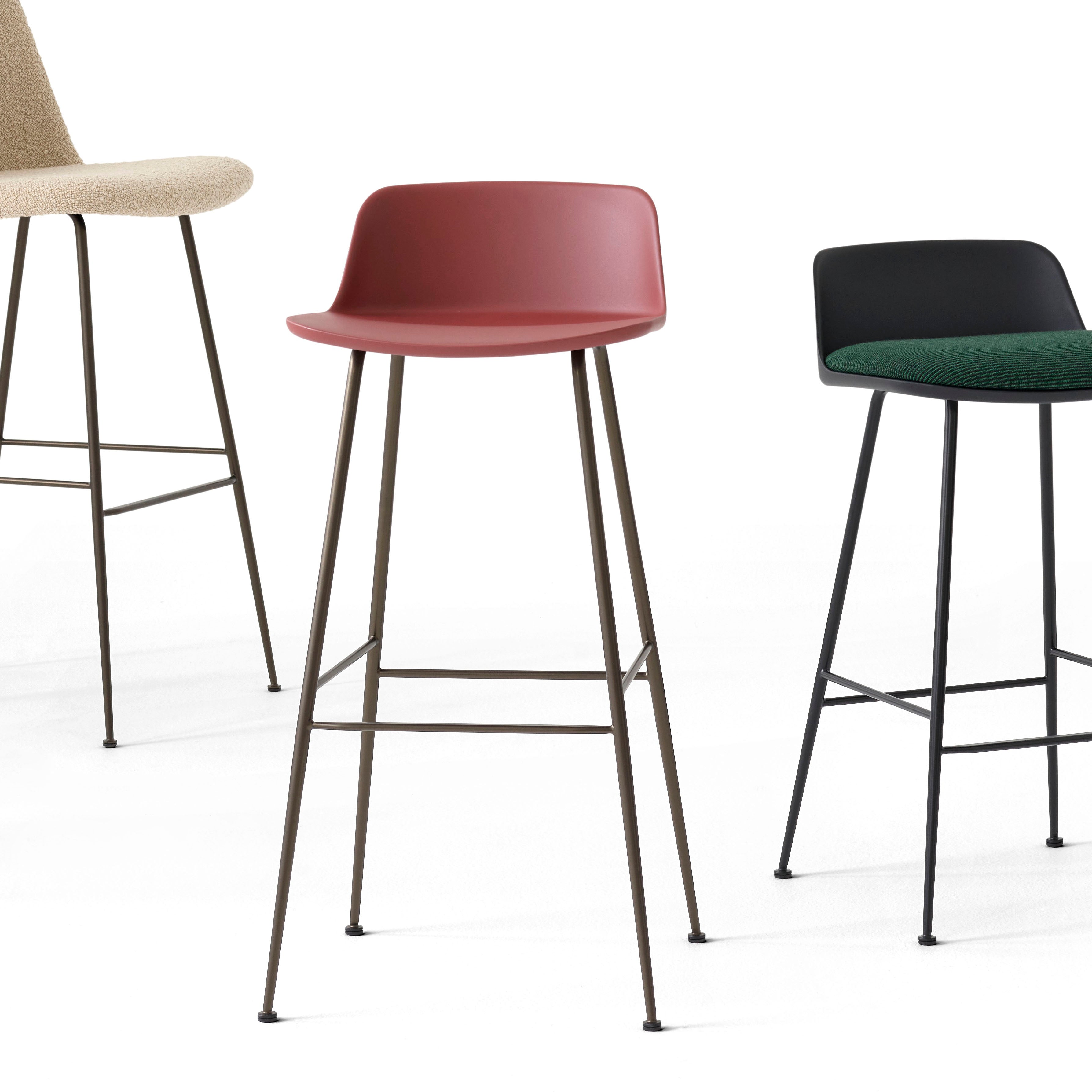 Rely Bar + Counter Low Backrest Stool: HW86 + HW81 + LS