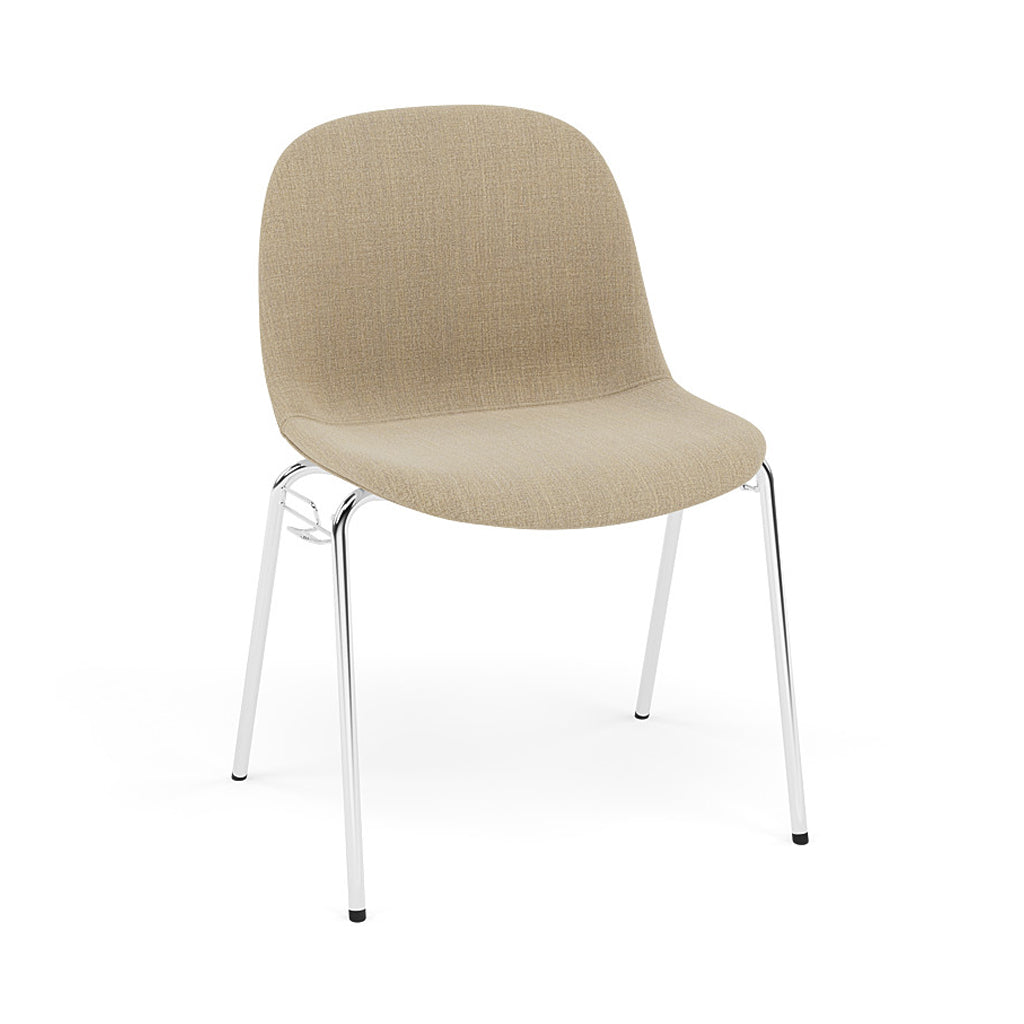 Fiber Side Chair: A-Base with Linking Device + Recycled Shell + Upholstered