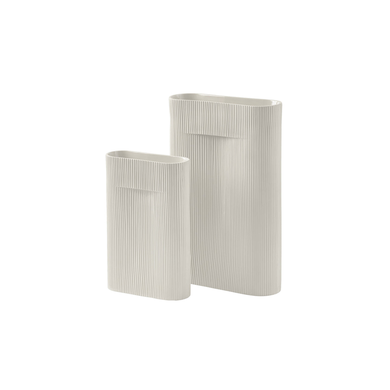 Ridge Vase: Off White