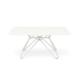 Tio Coffee Table: Square + White Metal