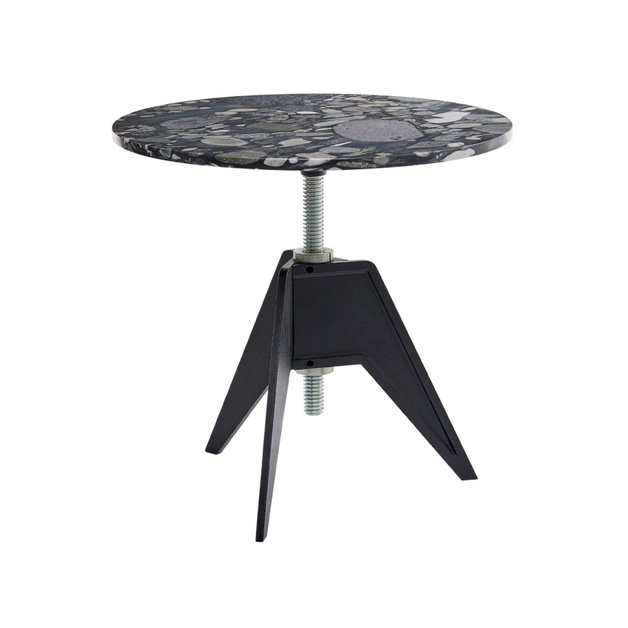 Screw Side Table: Pebble Marble