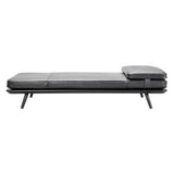 Spine Daybed: With Cushion + Black Lacquered Oak
