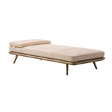 Spine Daybed: With Cushion + Lacquered Oak
