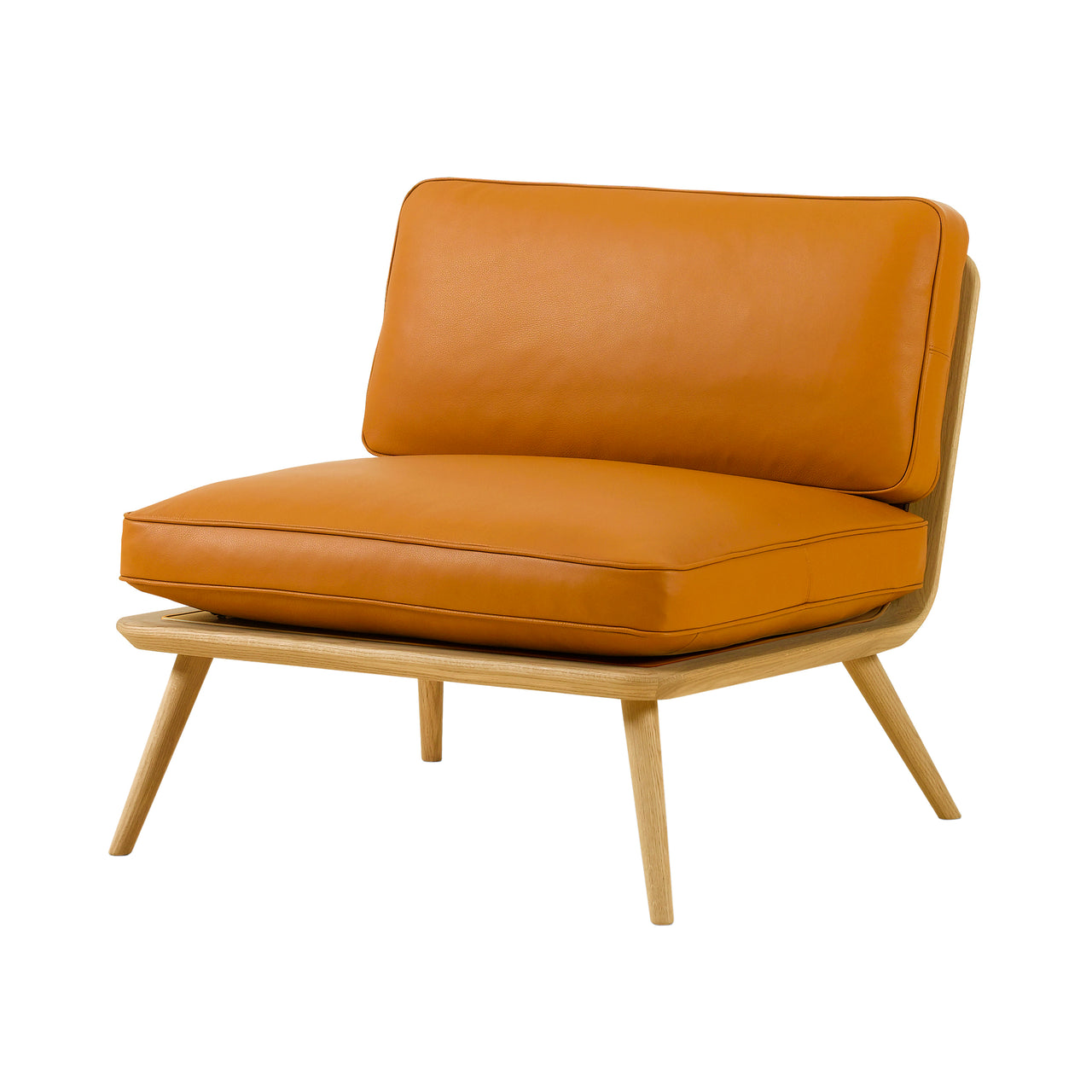 Spine Lounge Suite Chair: Lacquered Oak