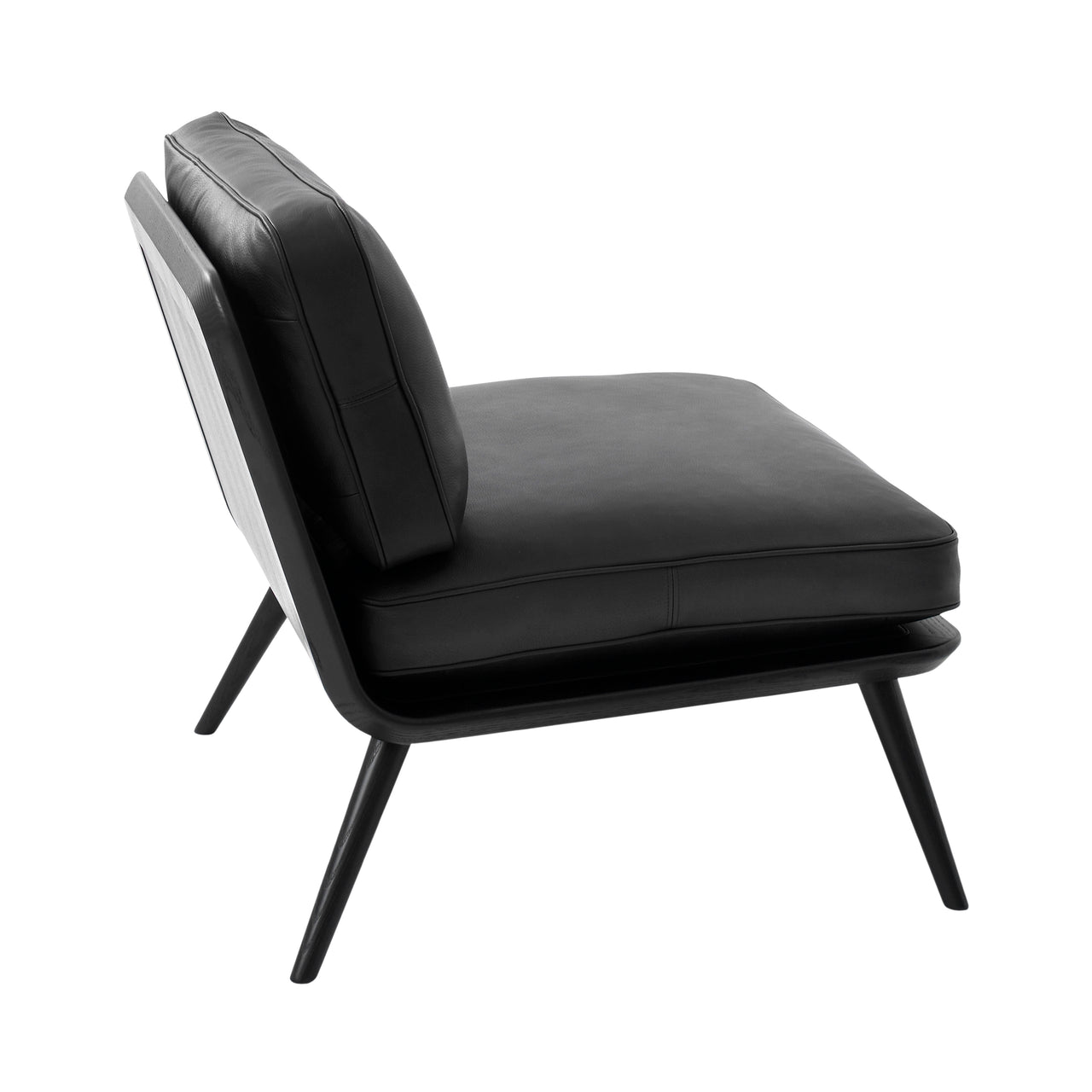 Spine Lounge Suite Chair: Black Lacquered Ash