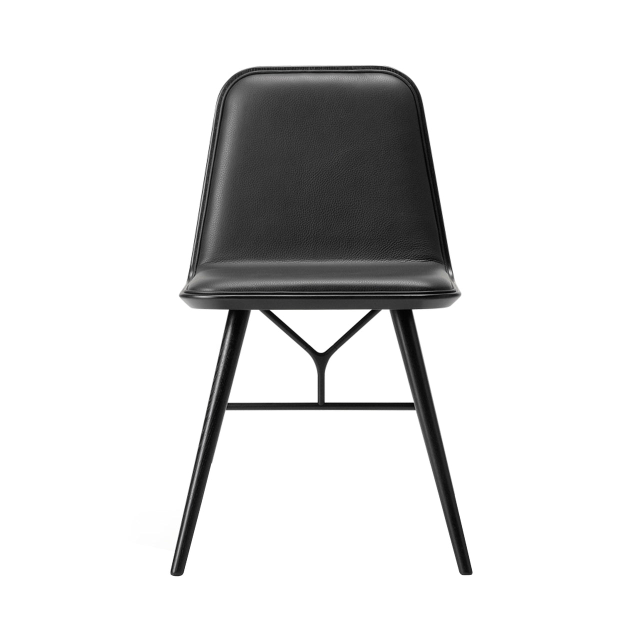 Spine Chair: Wood Base + Black Lacquered Ash