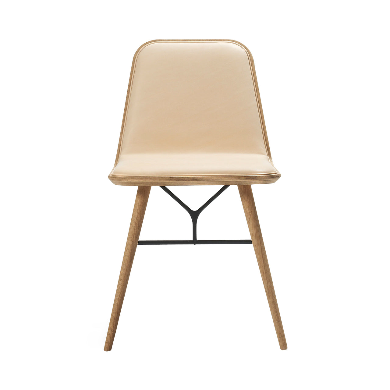 Spine Chair: Wood Base + Lacquered Oak