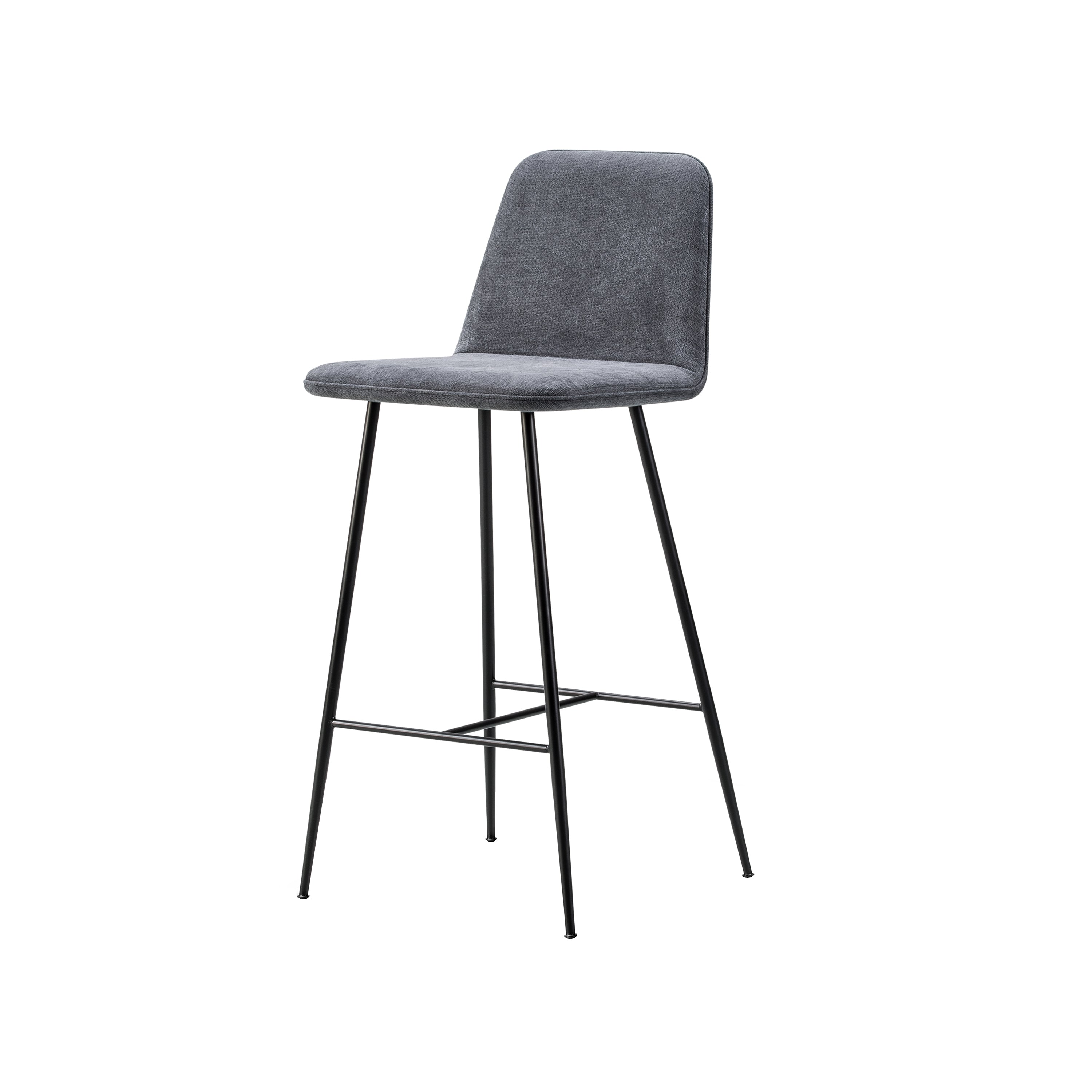 Spine Bar + Counter Stool with Back: Metal Base + Counter