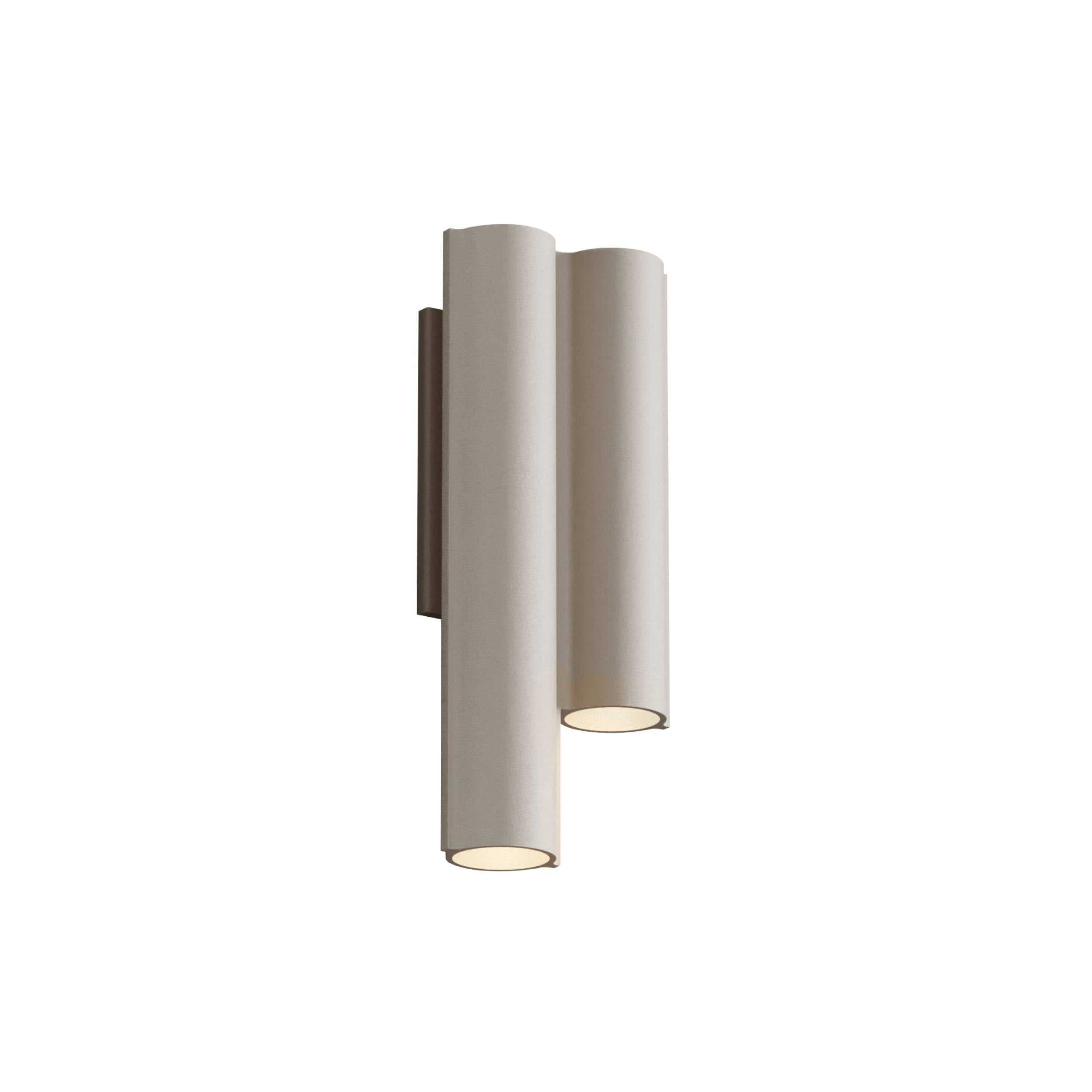 Silo 2WC Wall Light: Downlight with Uplight + Beige