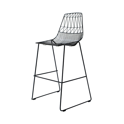 Lucy Stacking Bar + Counter Stool: Bar + Black + Without Seat Pad