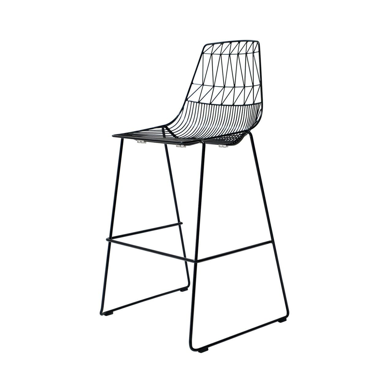 Lucy Stacking Bar + Counter Stool: Bar + Black + Without Seat Pad