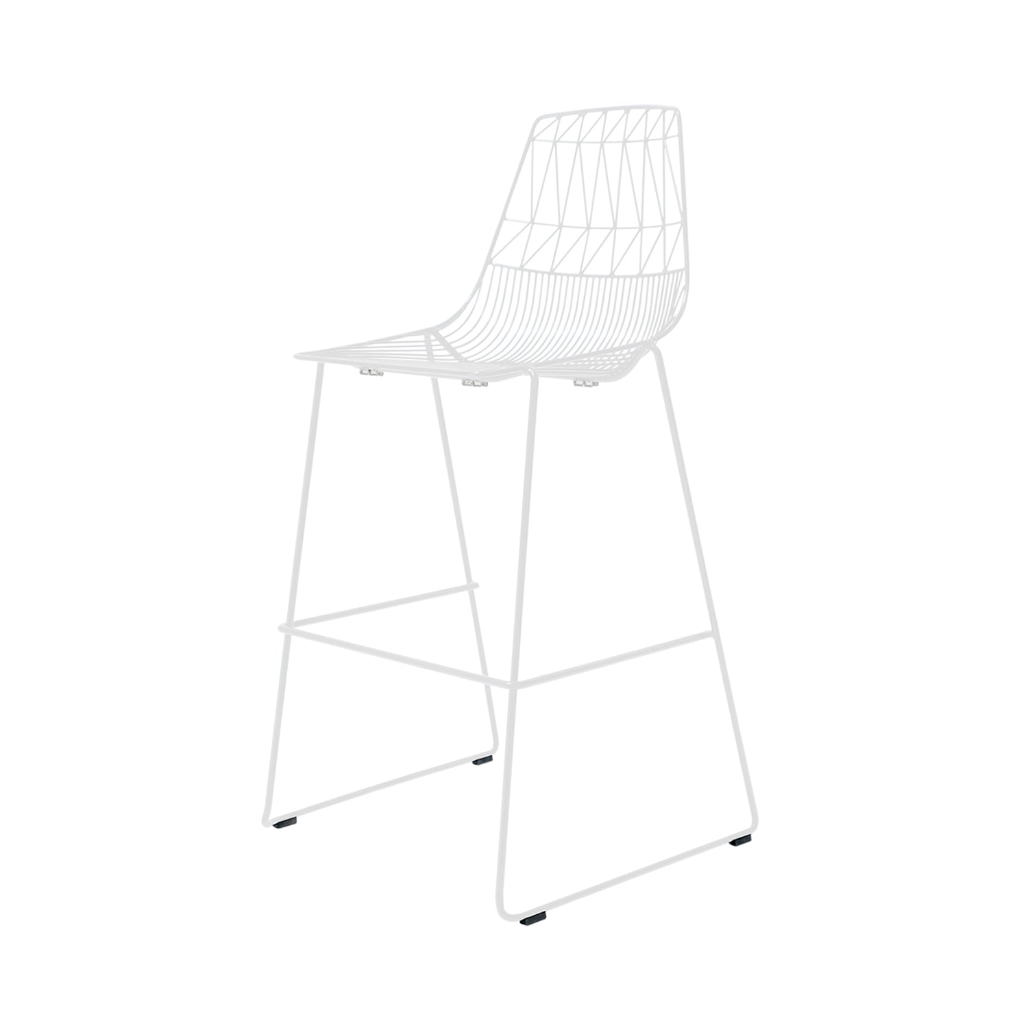Lucy Stacking Bar + Counter Stool: Bar + White + Without Seat Pad