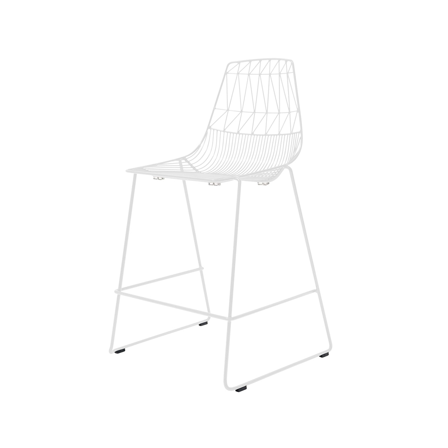 Lucy Stacking Bar + Counter Stool: Counter + White + Without Seat Pad