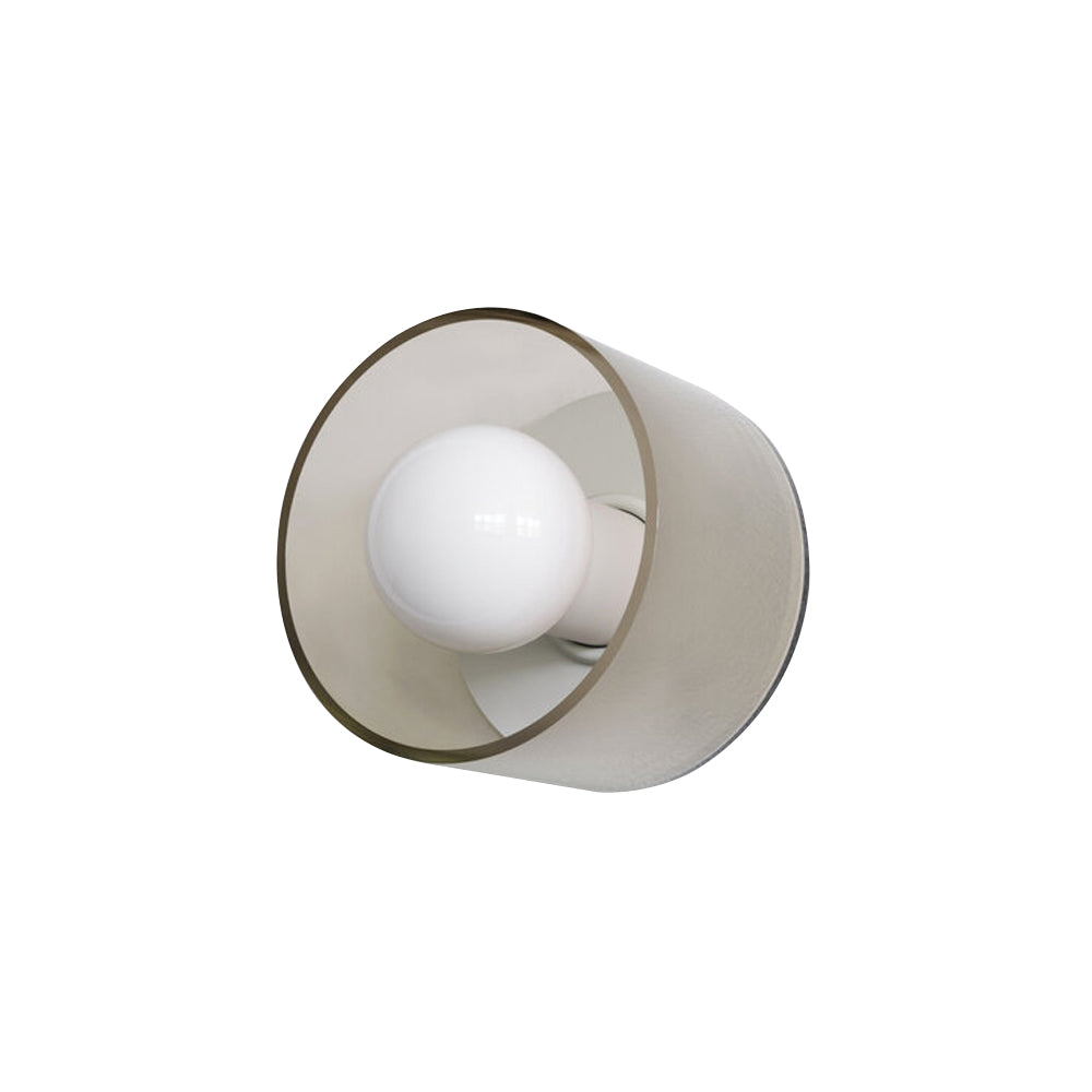 Spun Wall/Ceiling Sconce: Frosted Glass + Matte White