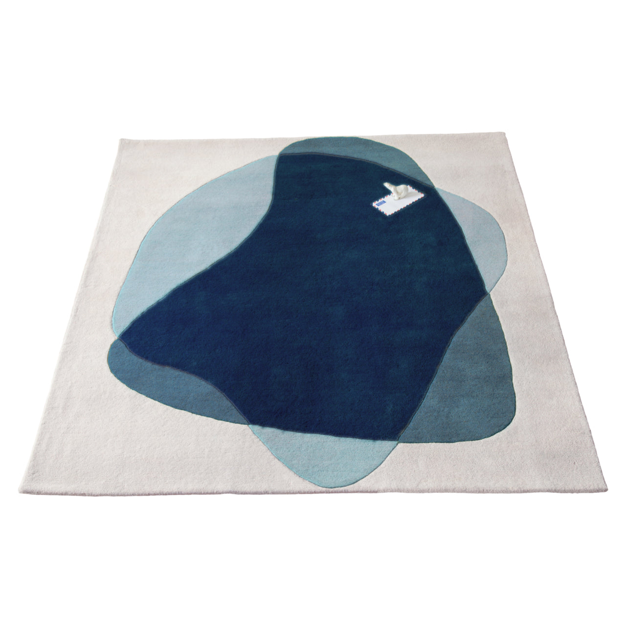 Serge Wool Rug: Blue Grey