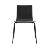 Serif Chair: Tube Legs + Black + Black Stained Oak + Without Armrest