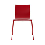 Serif Chair: Tube Legs + Red + Red Lacquered + Without Armrest