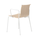 Serif Chair: Tube Legs + White + Natural Beech + With Armrest