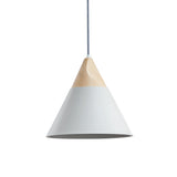 Slope Suspension Light: Big + Natural Beech + Lacquered Silk Grey