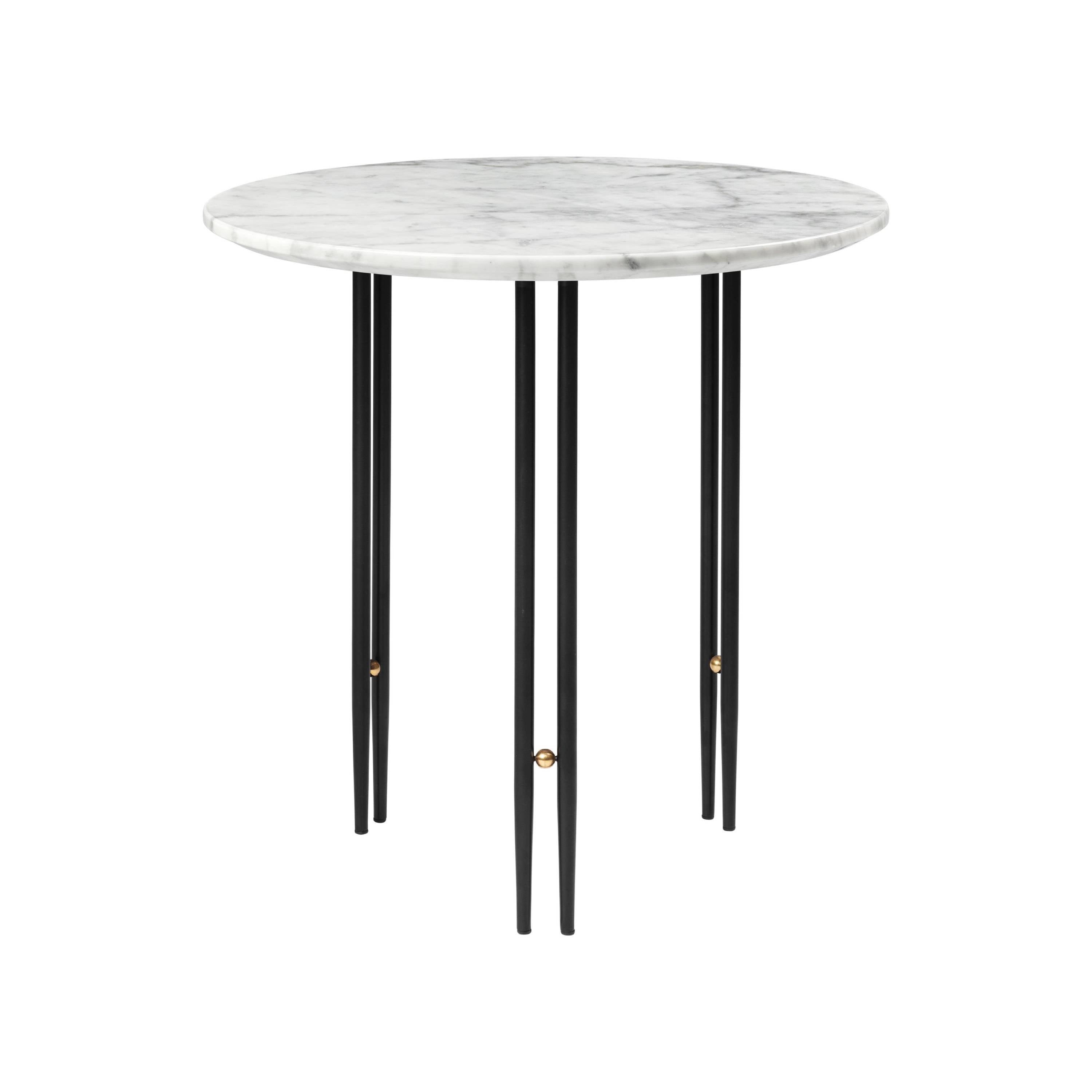 IOI Coffee-Side Table: Tall + White Carrara