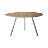 Pixie Round Table: Small + Vintage Oak + Lacquered White