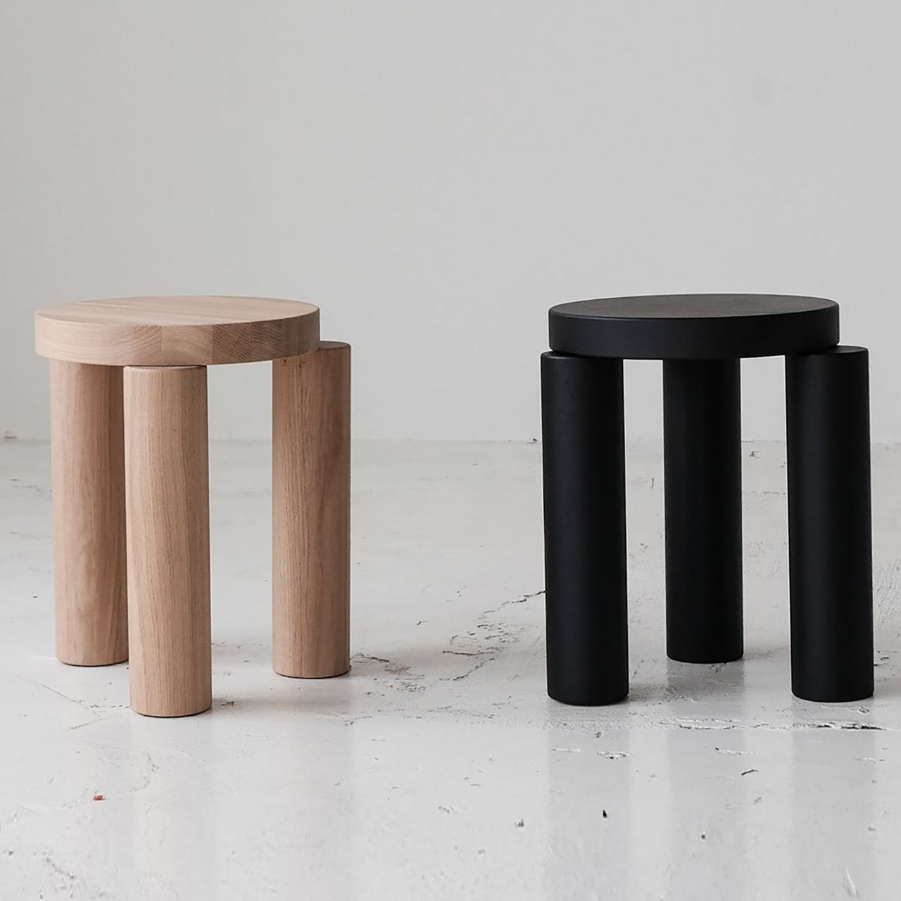 Offset Stool + Side Table
