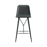 Spine Bar + Counter Stool with Back: Bar + Black Lacquered Ash
