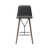 Spine Bar + Counter Stool with Back: Bar + Smoked Stained Lacquered Oak