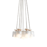 Spun Pendant Cluster: Frosted Glass + Matte White