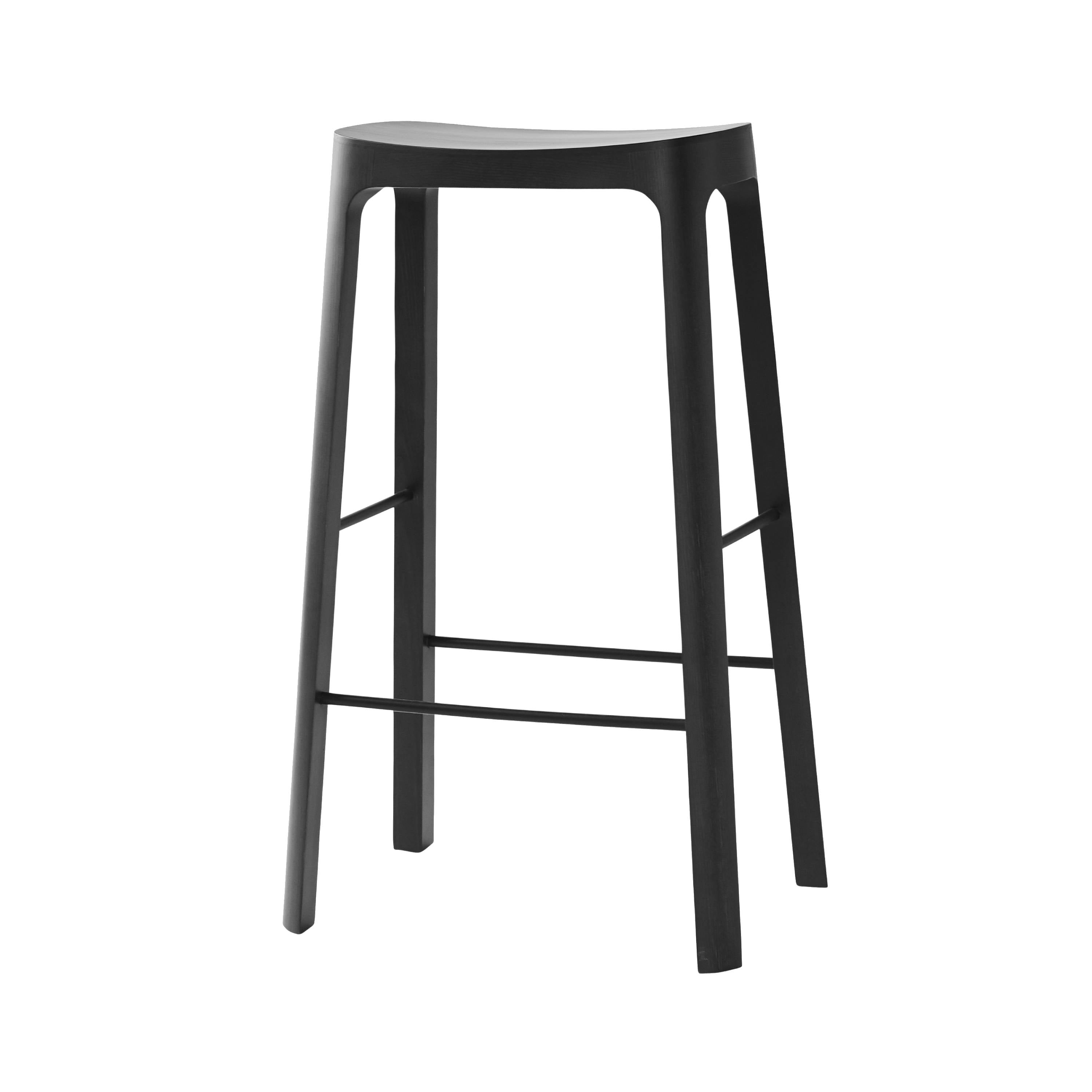 Crofton Bar + Counter Stool: Bar + Stained Black Pine