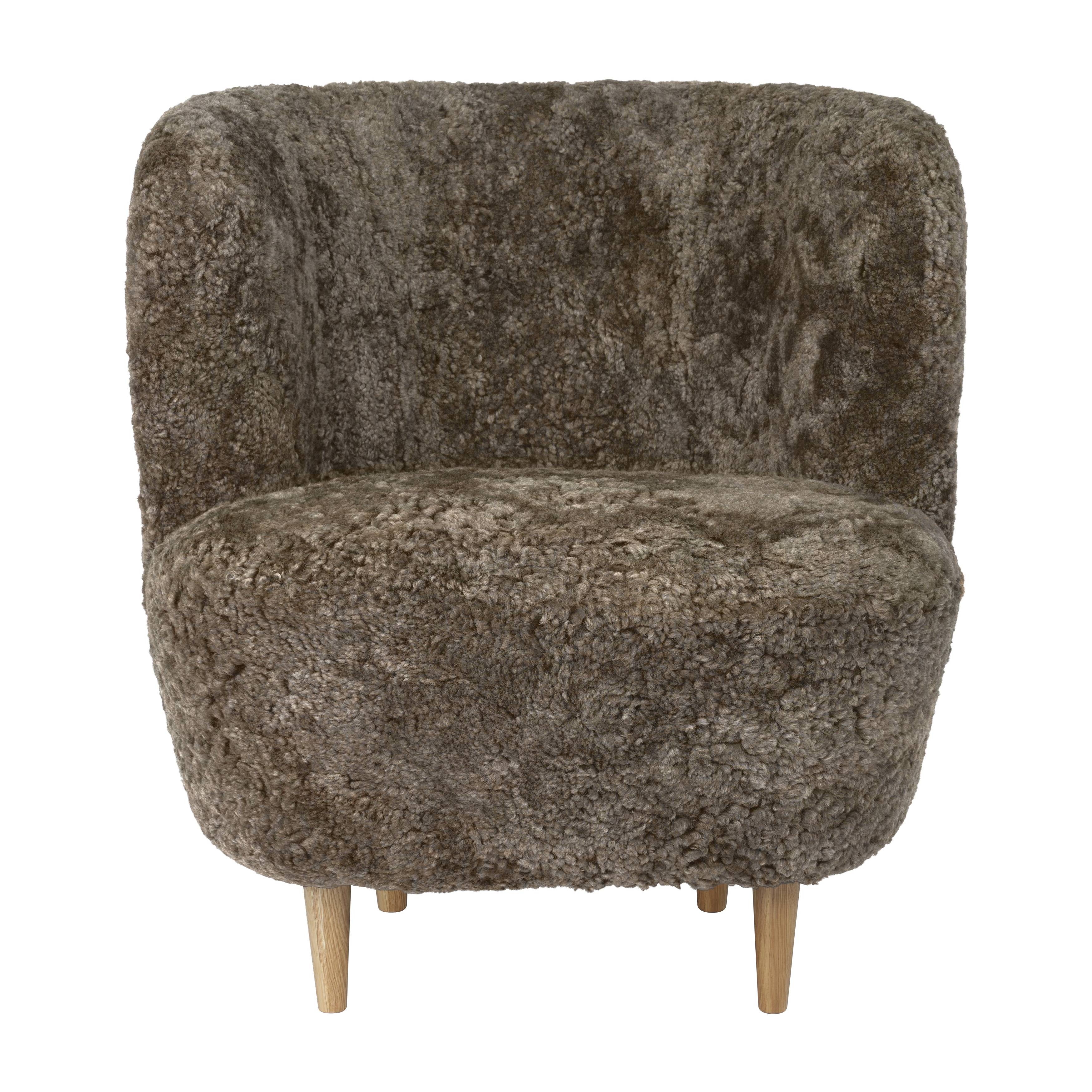 Stay Lounge Chair Small: Wood Legs + Semi Matt Lacquered Oak