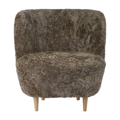 Stay Lounge Chair Small: Wood Legs + Semi Matt Lacquered Oak