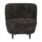 Stay Lounge Chair Small: Wood Legs + Semi Matt Lacquered Black Stained Oak