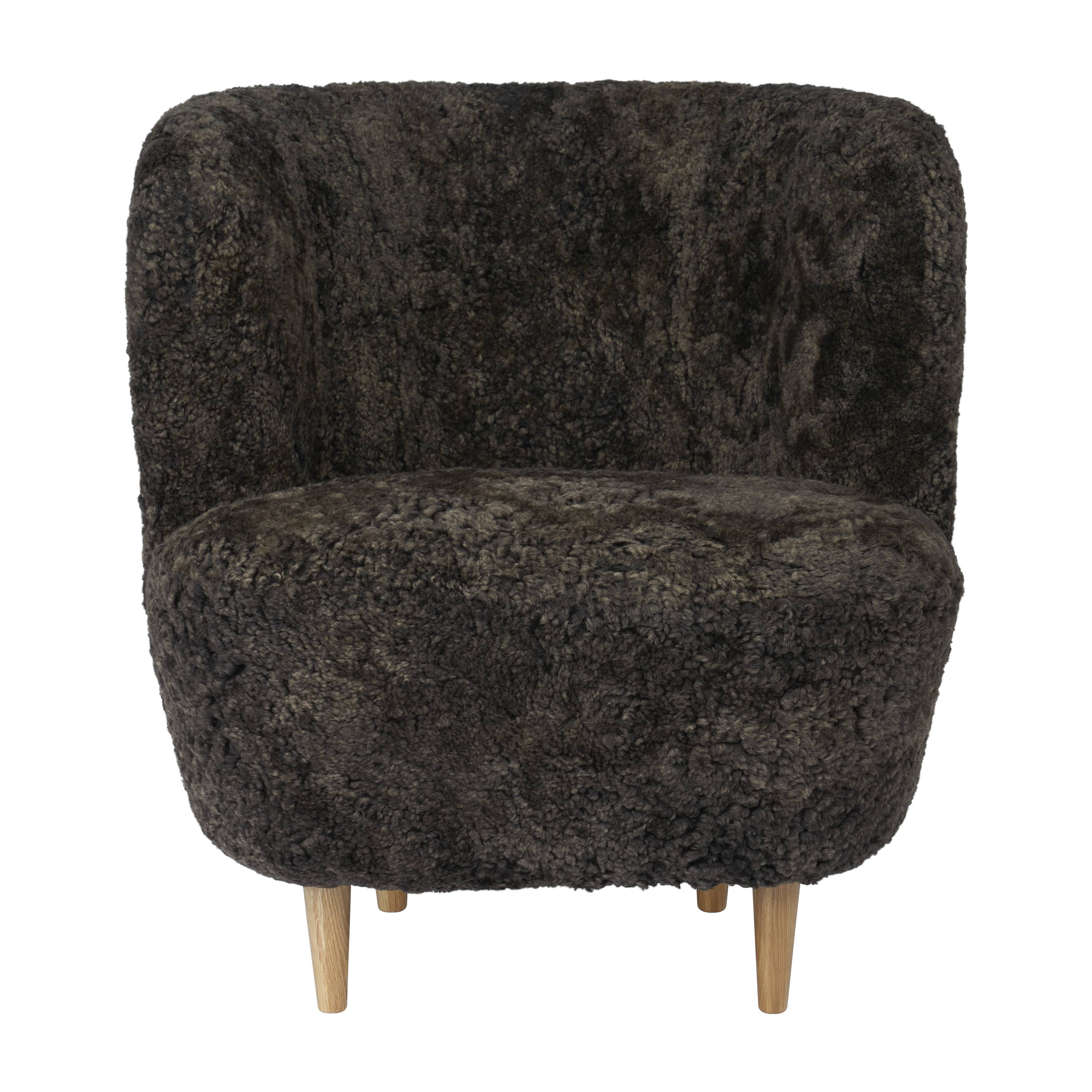 Stay Lounge Chair Small: Wood Legs + Semi Matt Lacquered Oak
